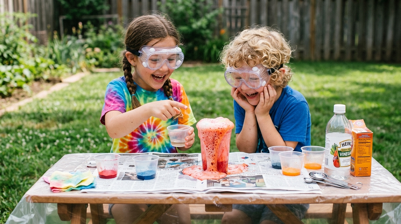 5-Minute Science Experiment: Making Simple Fireworks from Baking Soda for Children