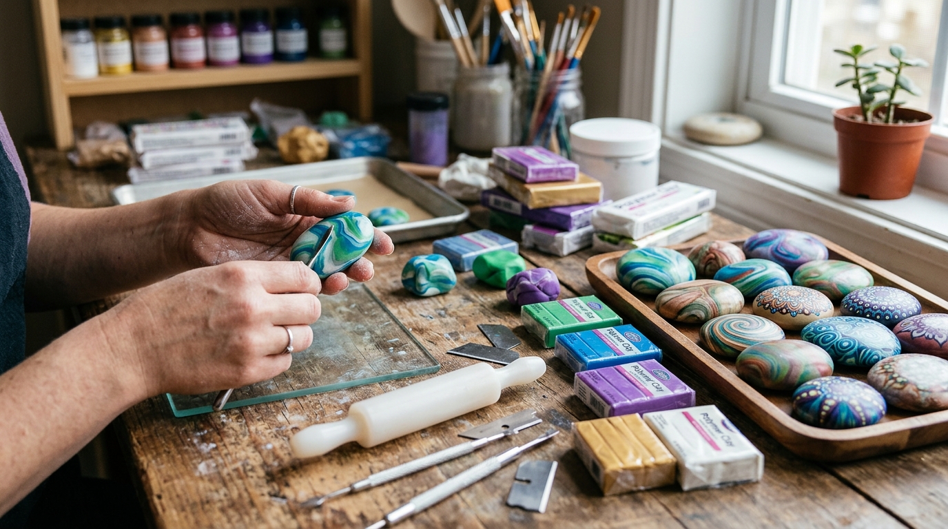 DIY Stress-Relieving Stones with Polymer Clay: A Creative and Calming Craft Guide