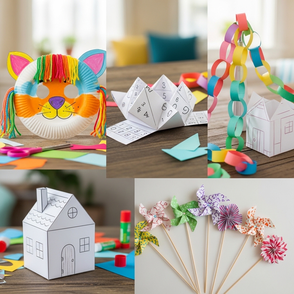 5 easy paper crafts that kids can make at home