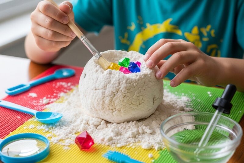 Baking soda treasure rocks – an easy homemade digging activity for kids: How 7 Steps Wow