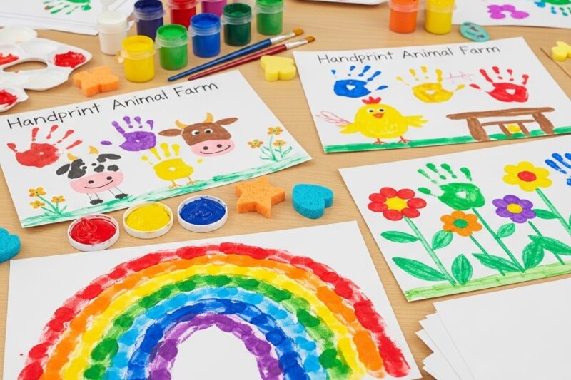 Colorful handprint art ideas for young children: 7 How to Make Easy Art