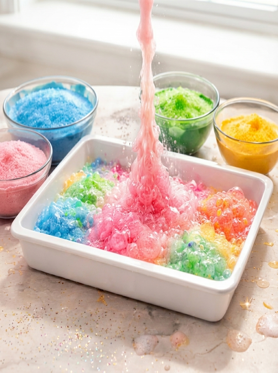 Exciting toys made from baking soda and vinegar