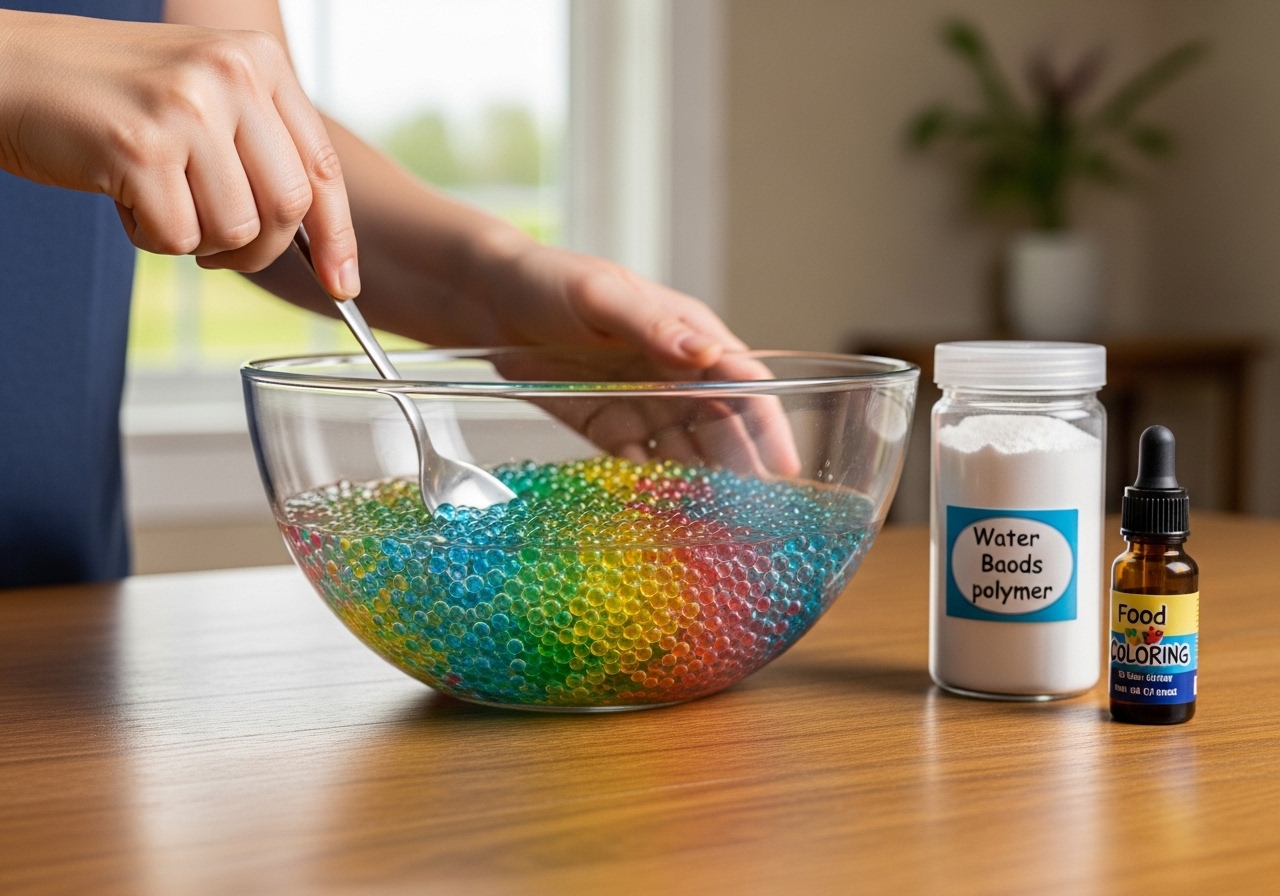 Make homemade Orbeez balls without balloons