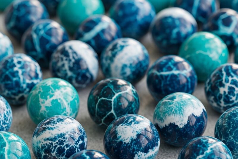 Ocean wave pattern bouncy balls