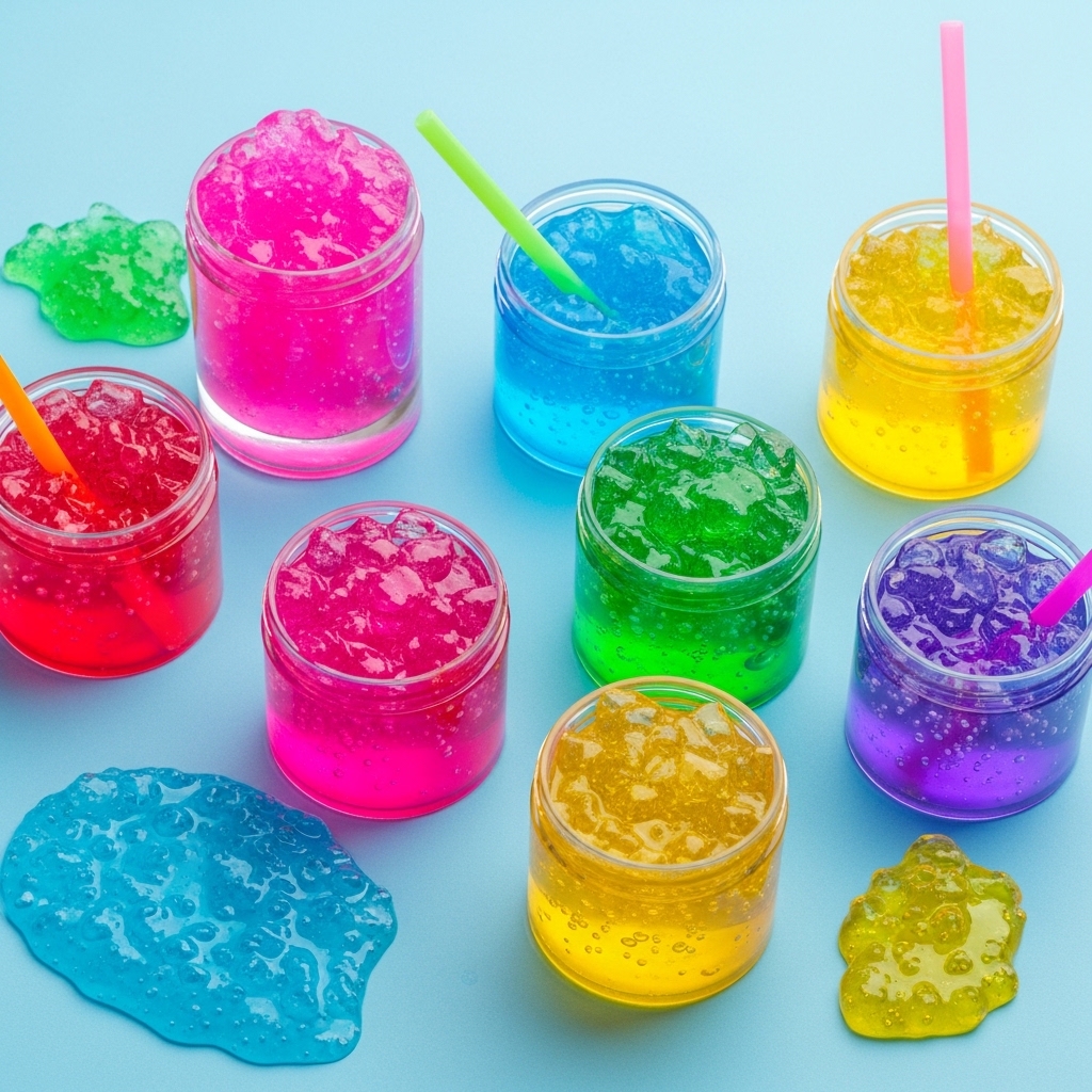 Slime and colored gel activities