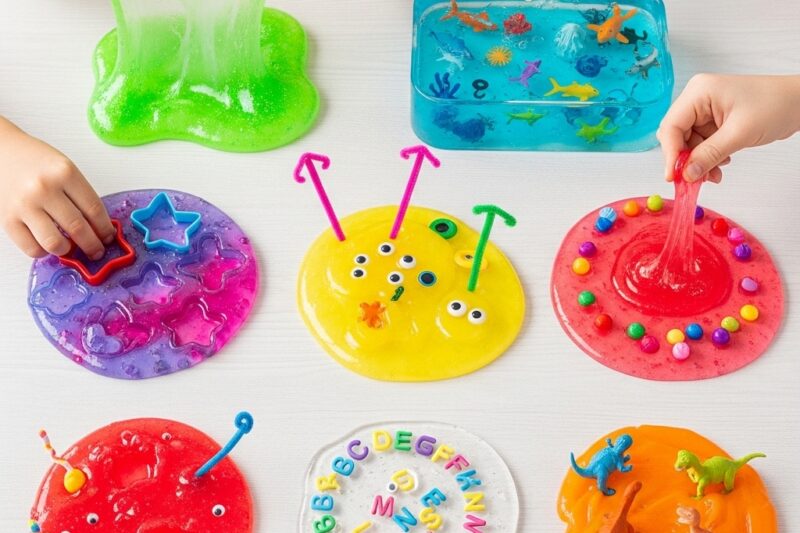 Slime and colored gel activities 7 Best Creative Games