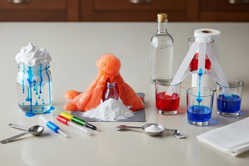 imple science experiments for children at home