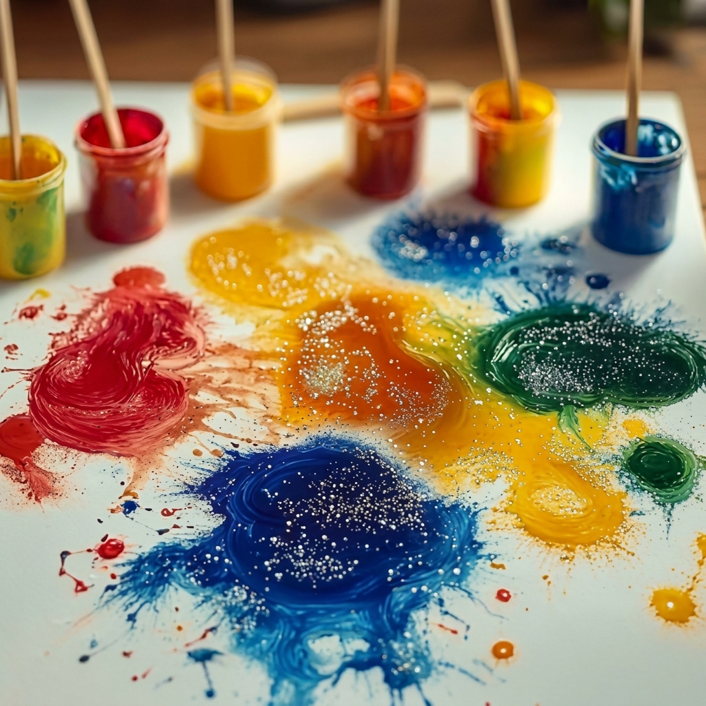Baking soda drawing activity