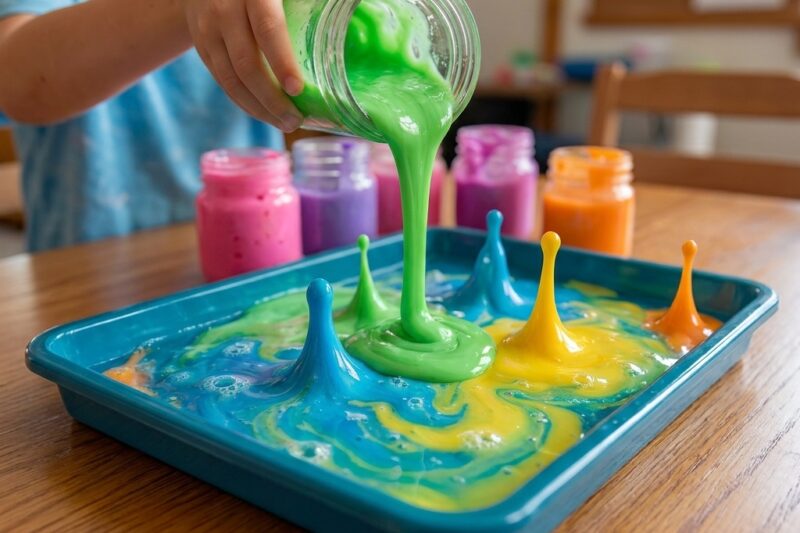 Baking soda drawing activity 9 Best Road Trip Activities