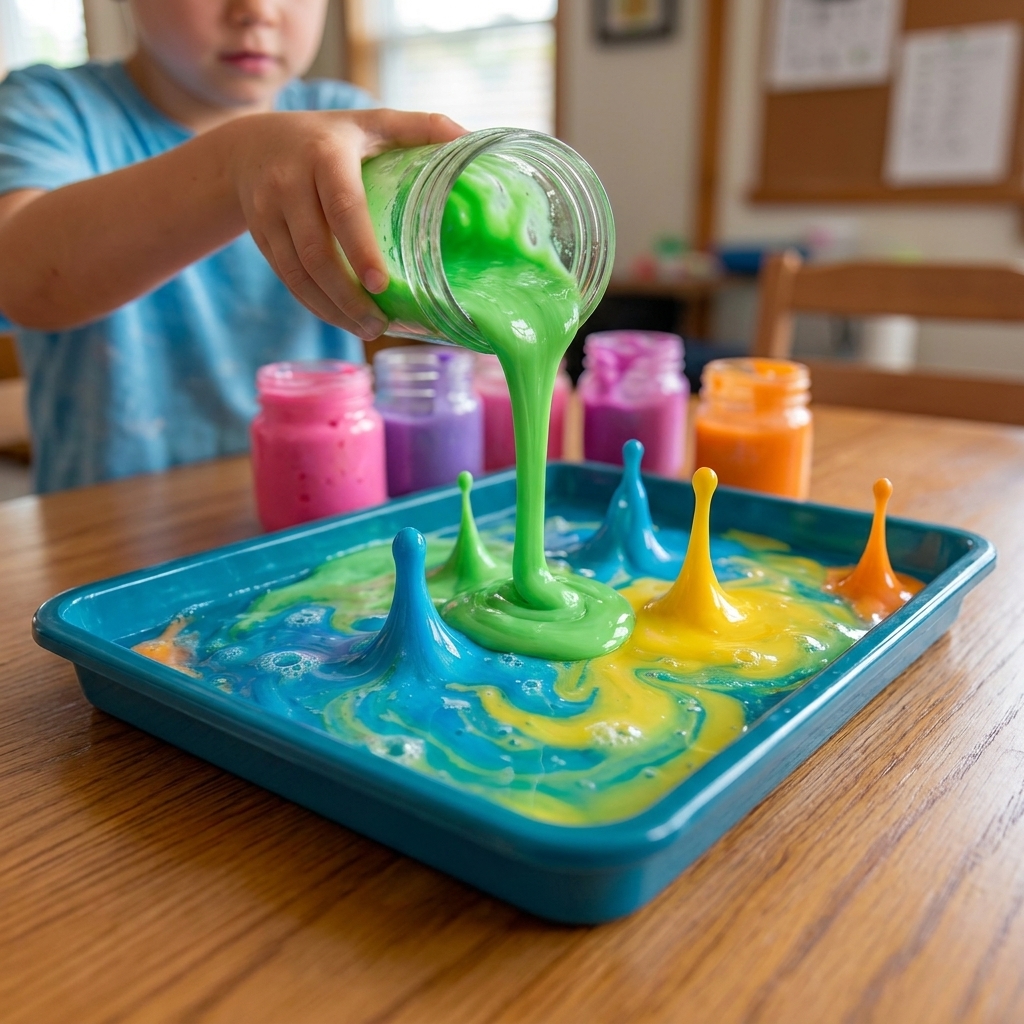 Baking soda drawing activity