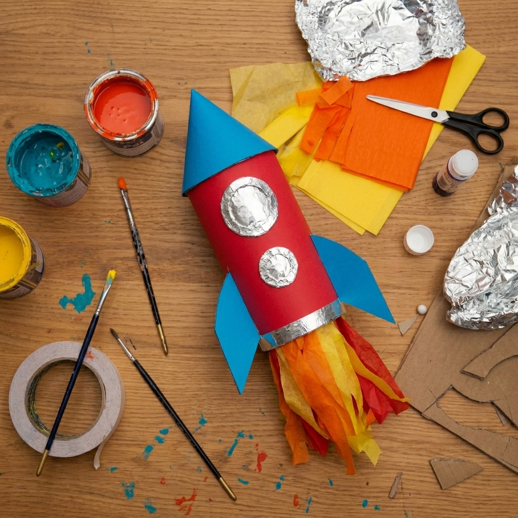 Chalk and vinegar rockets