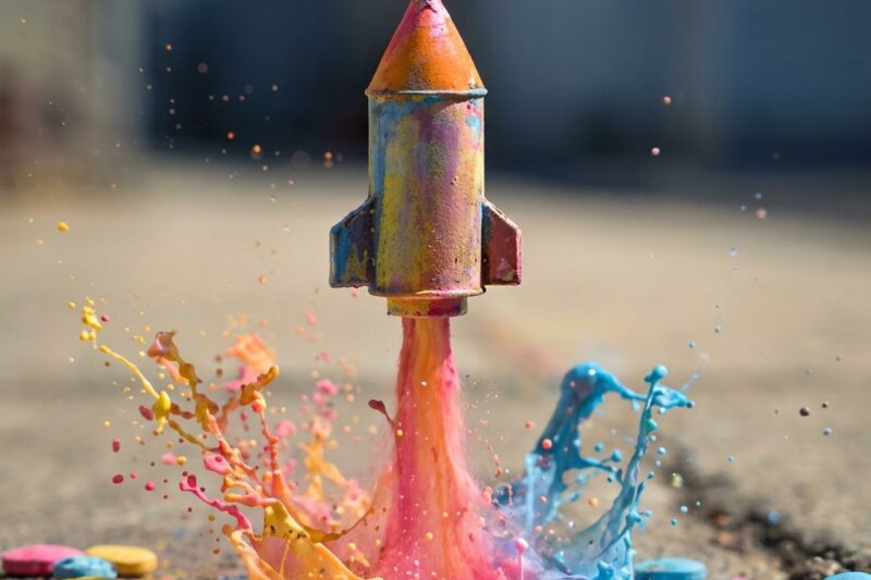 Chalk and vinegar rockets 7 Best Travel Science Ideas