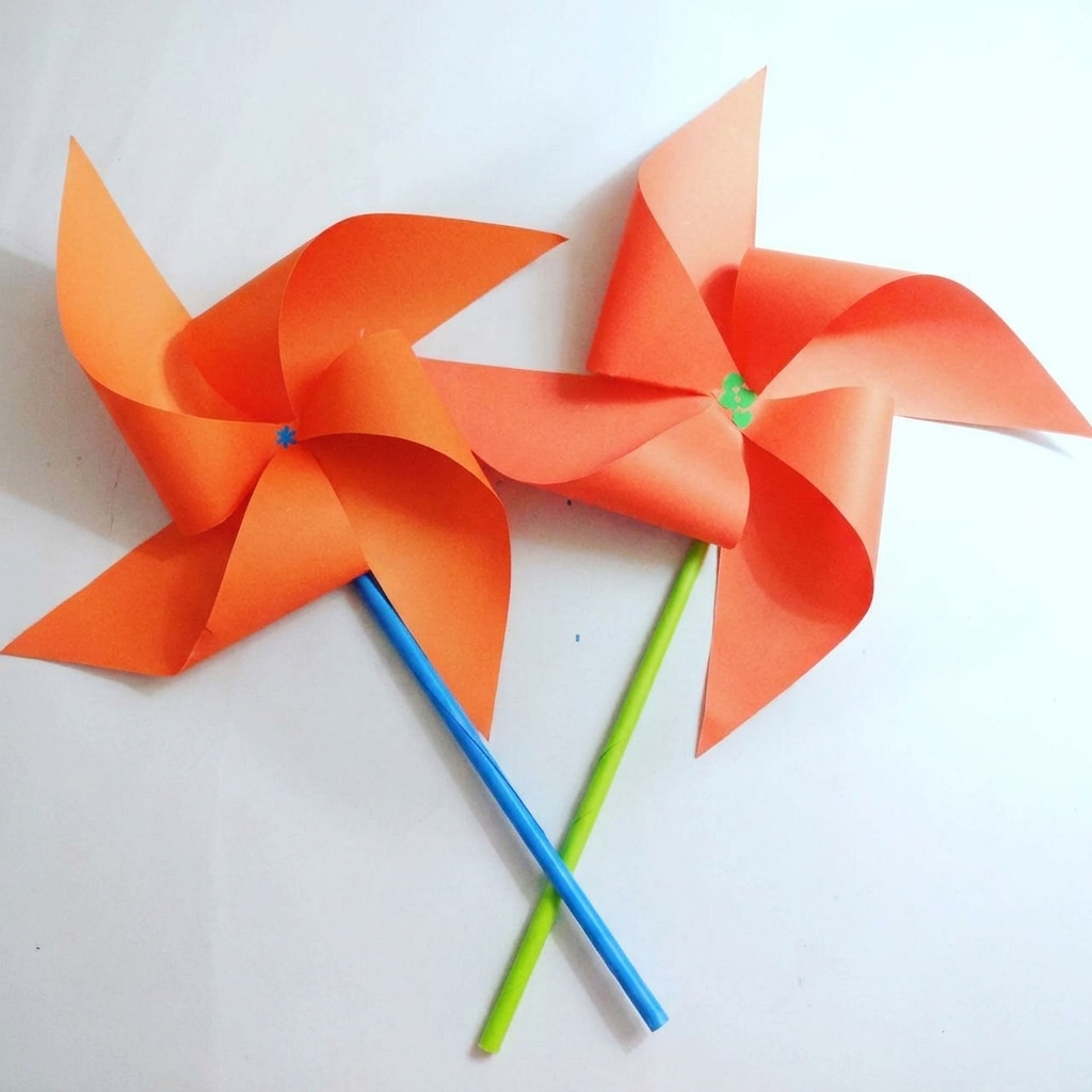 Creating a paper fan that spins in the air