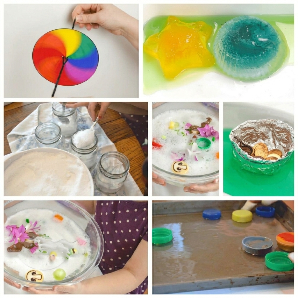 Experiment ideas for children using household items