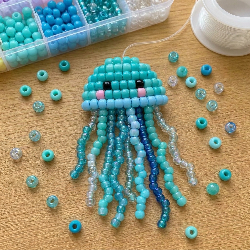 How to make a cute jellyfish with beads
