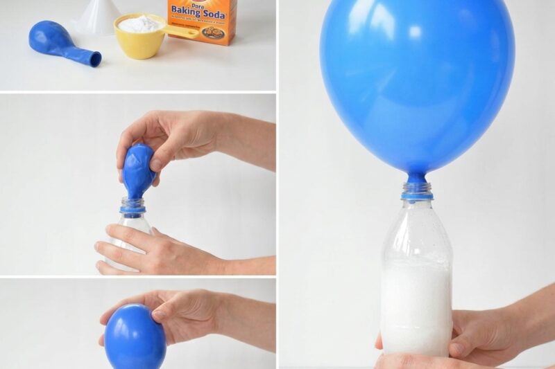Inflate the Balloon Without Air Using Vinegar and Baking Soda: 7 Easy Steps