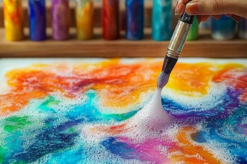 Ingredients for children’s effervescent drawing How 5 Fun Travel Crafts