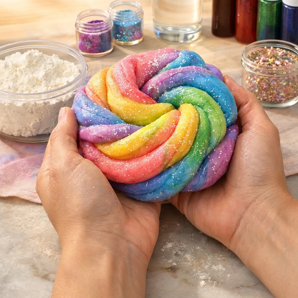 Magic dough is fun for children