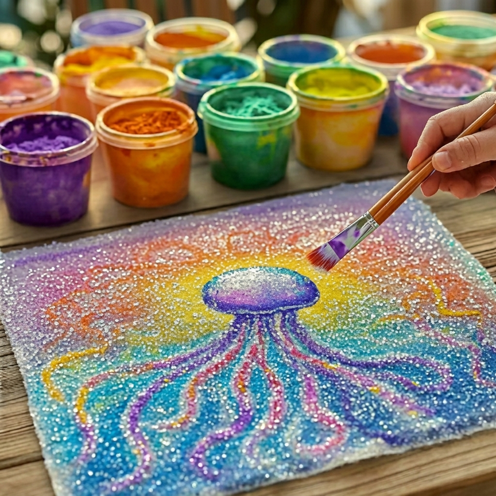 Magical watercolor painting