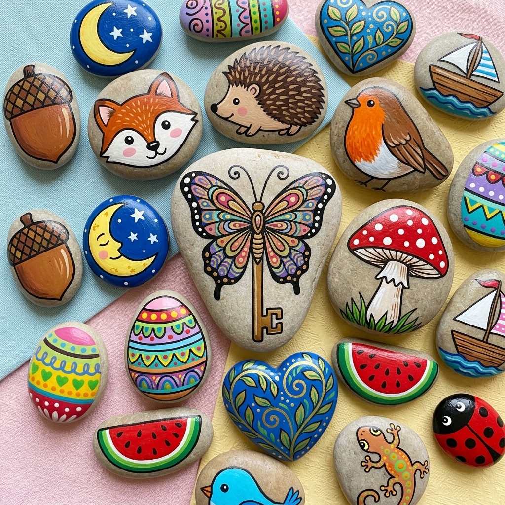 Super rock painting ideas and easy ideas for kids