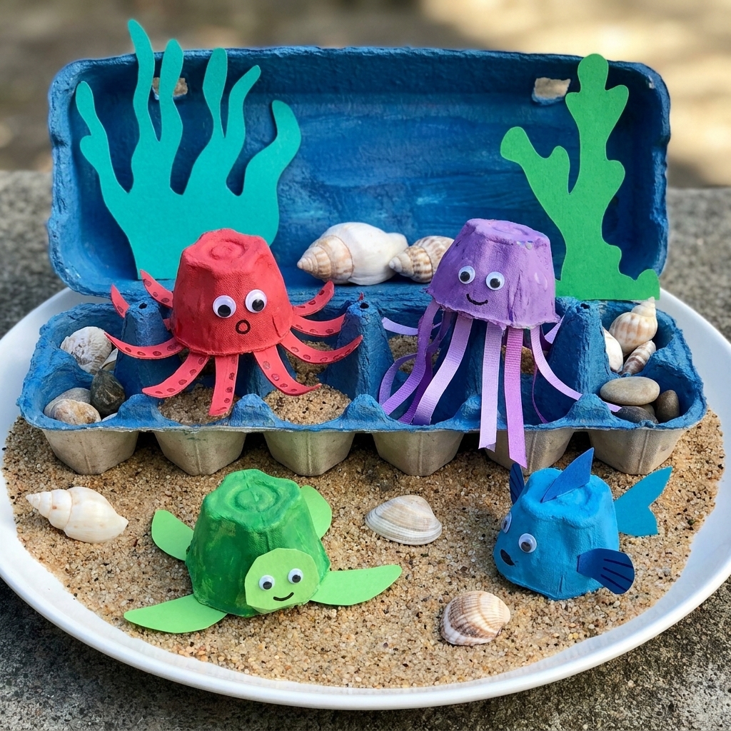 ♻️ Common Materials Challenge Eco-Friendly Ocean Crafts from the Recycling Bin