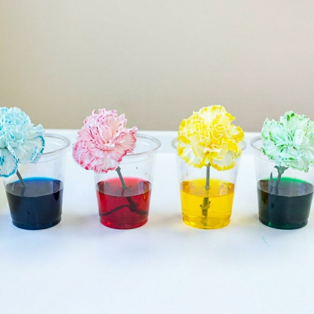 A scientific experiment to change the color of flowers