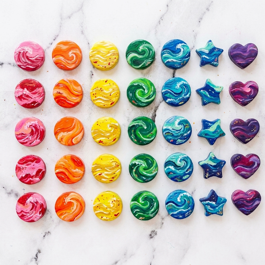 Art ideas using melted wax crayons