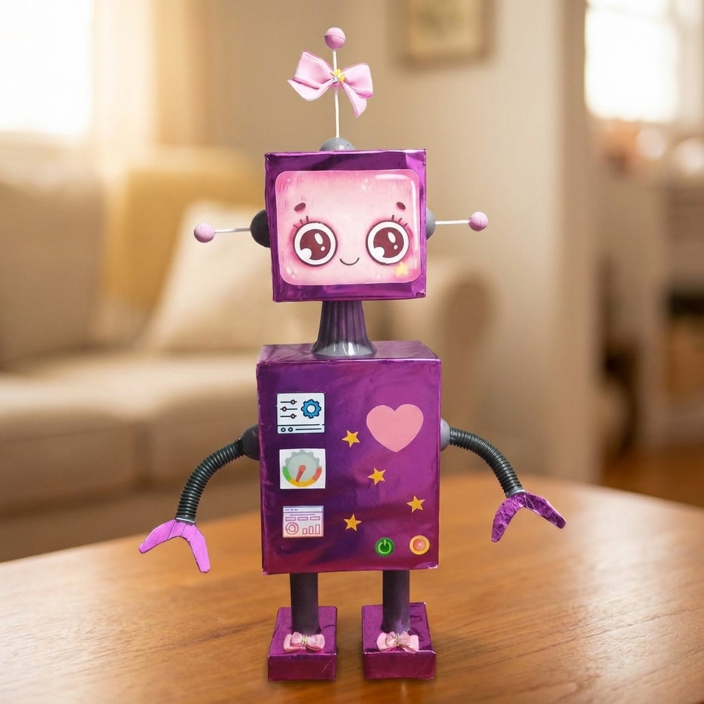 Building a robot from recycled materials