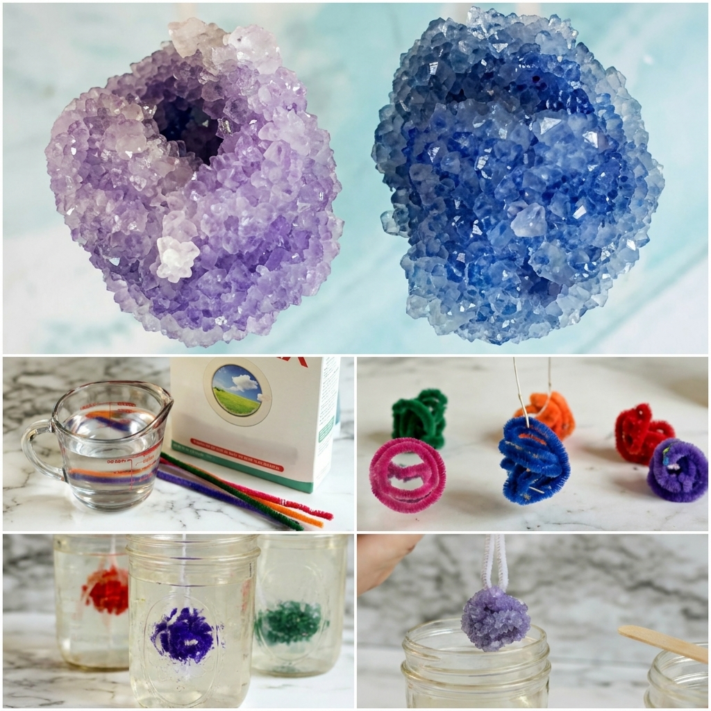 Children's Colored Crystal Growth Experience