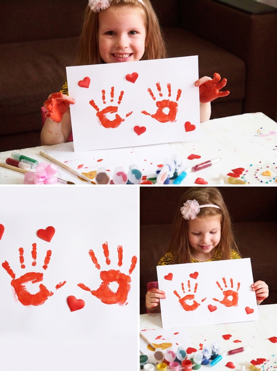 Create trees or animals using fingerprints and colors.