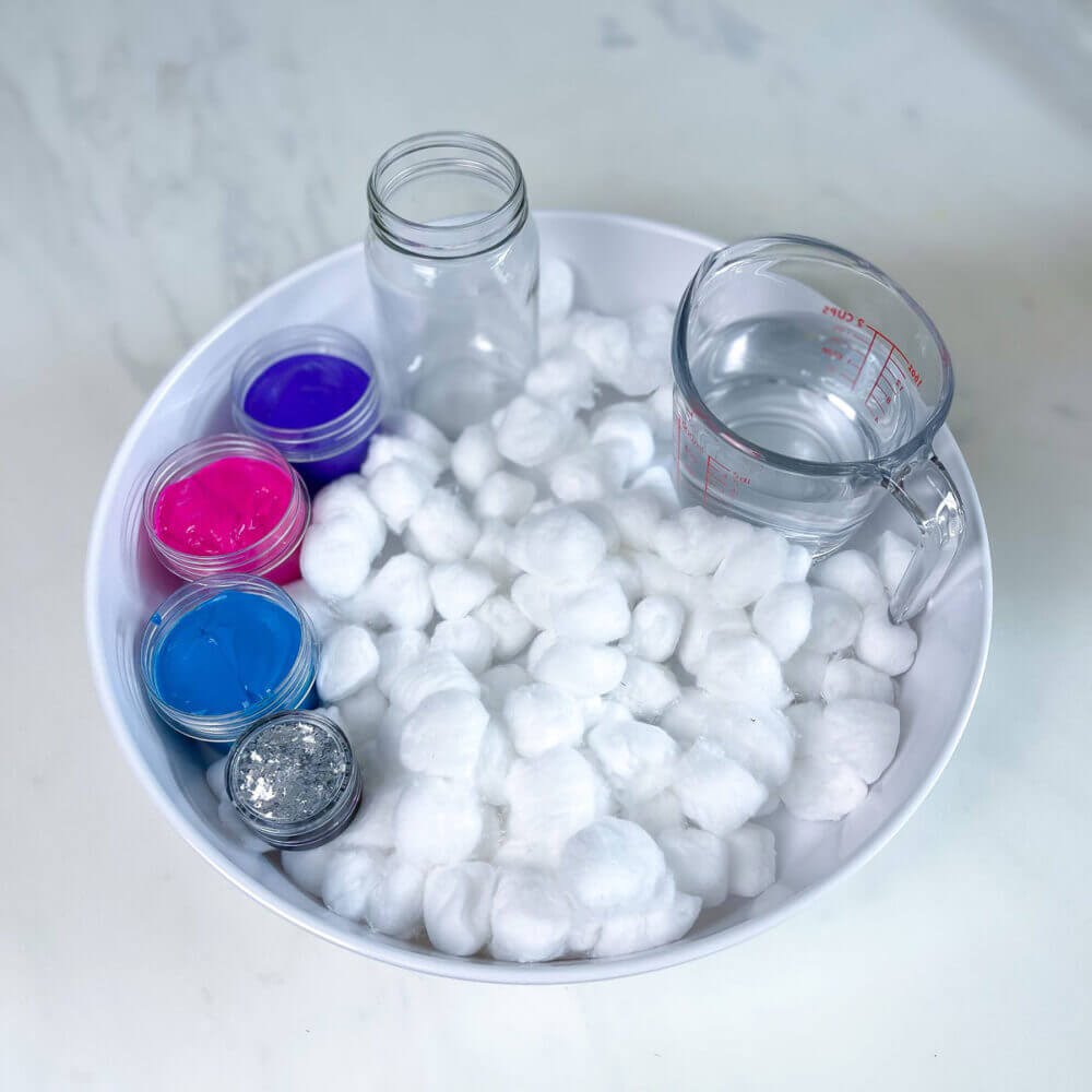 Designing a space galaxy inside a jar