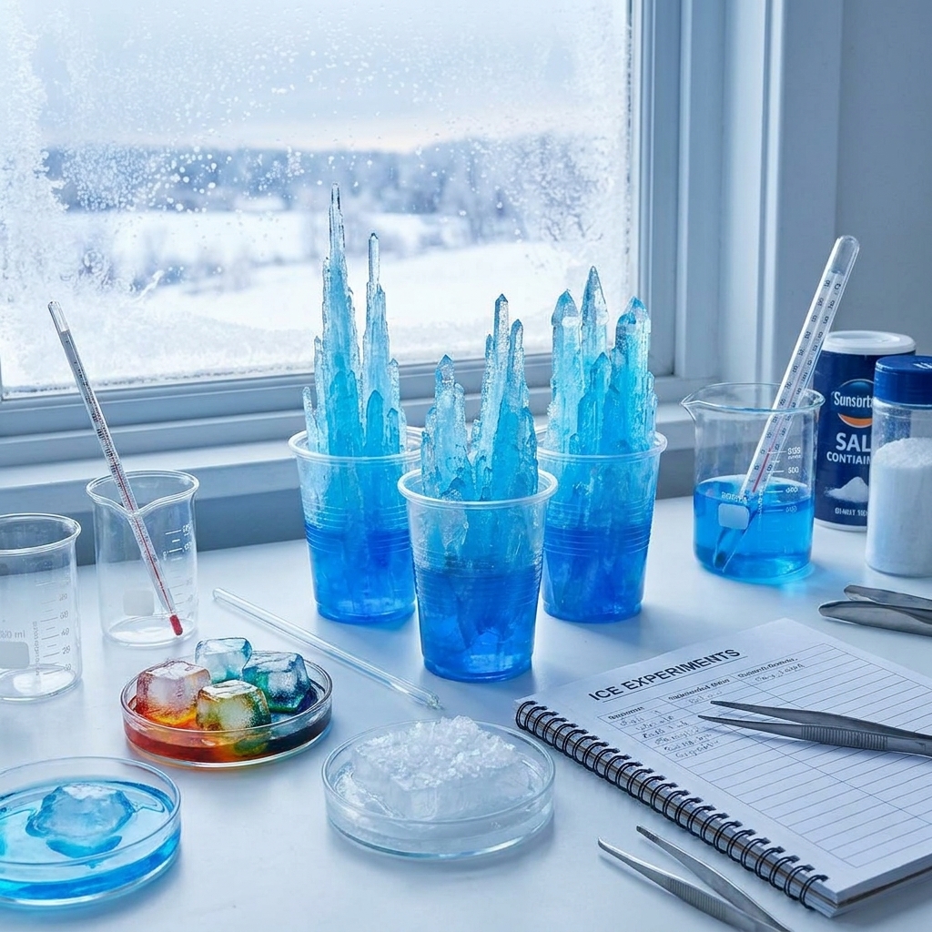 Experiments with ice.