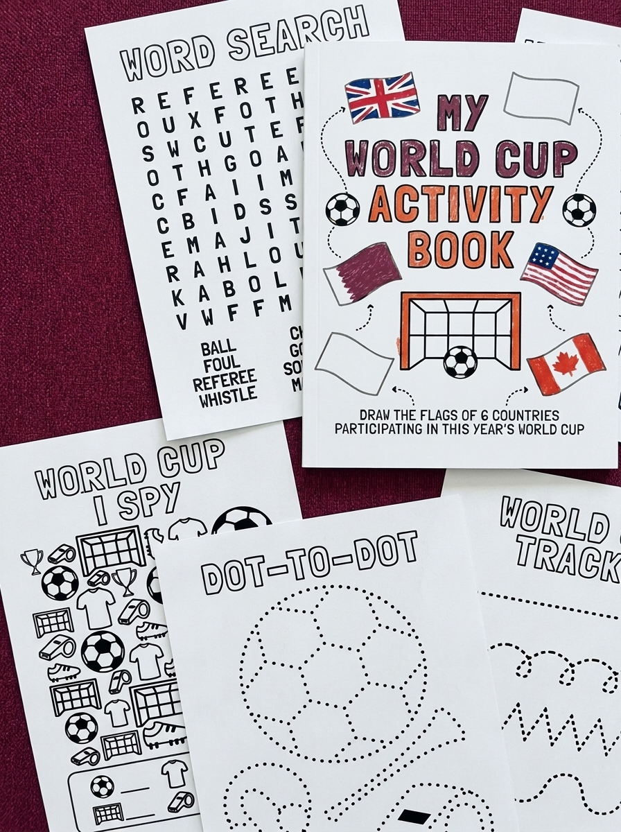 Fun art activity for kids to celebrate the World Cup coloring pages