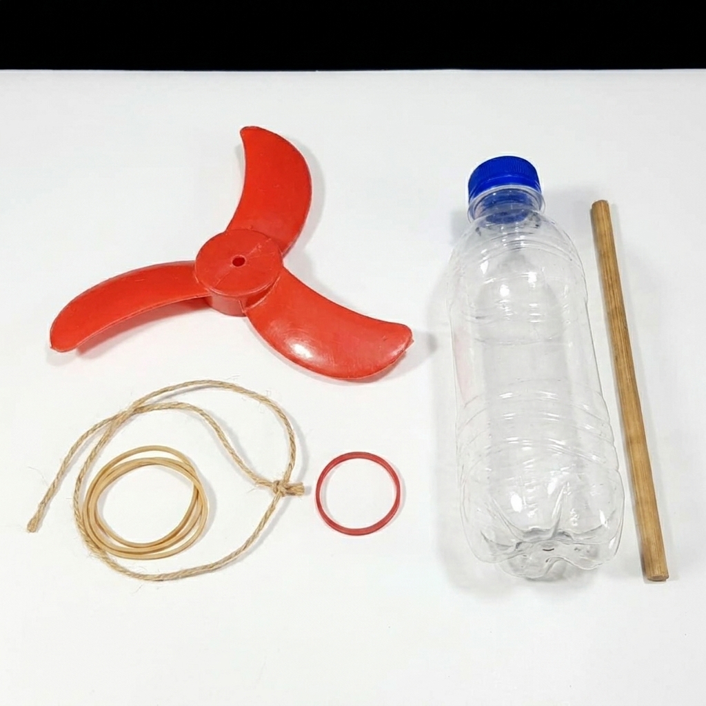Making a hand-operated rubber fan