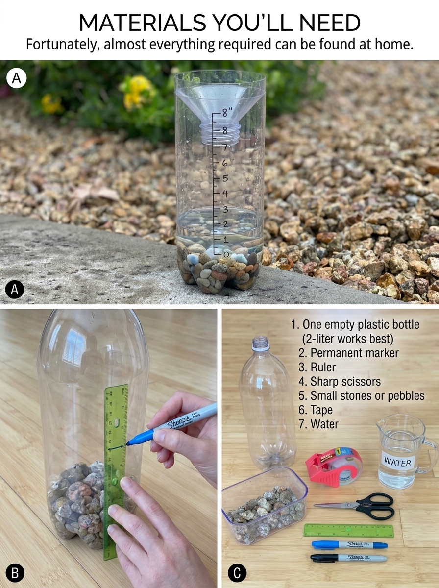 How do you make a simple rain gauge