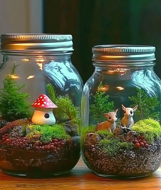 How to make a small forest inside a jar