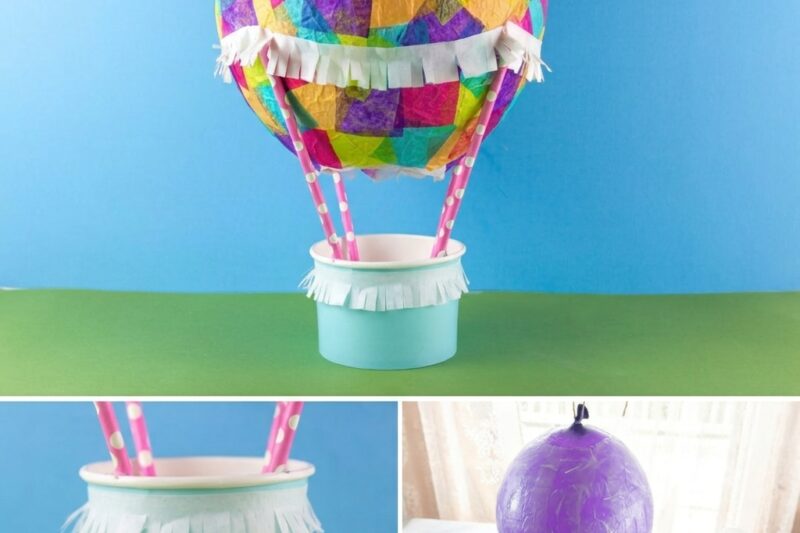 Let’s make a hot air balloon out of tissue paper. Best 10 Travel-Themed DIY Ideas
