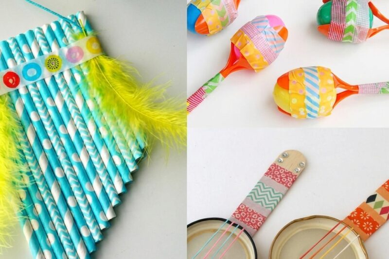 Make a musical instrument from household items.: 10 Best Travel Crafts