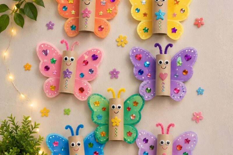 Make Butterflies to Fill with Colored Sand: Best 11 Holiday Crafts
