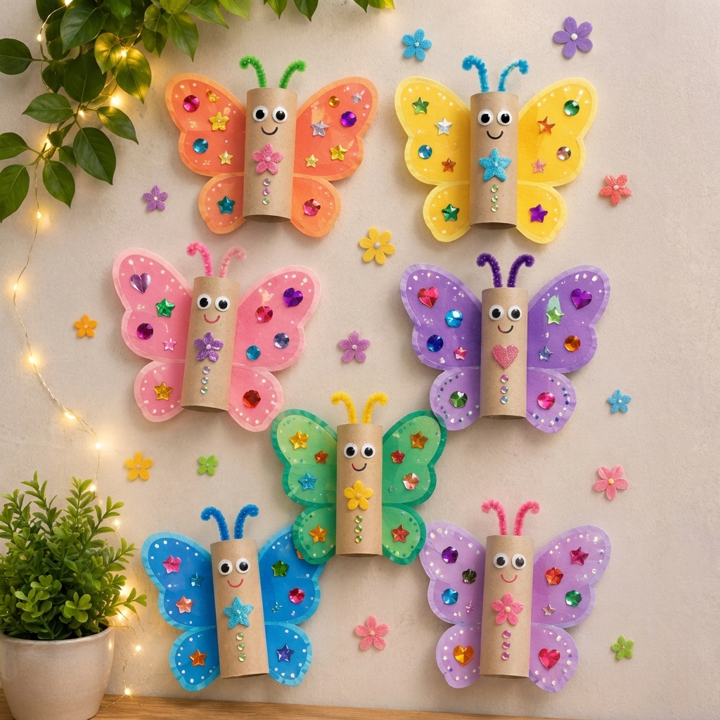 Make butterflies to fill with colored sand