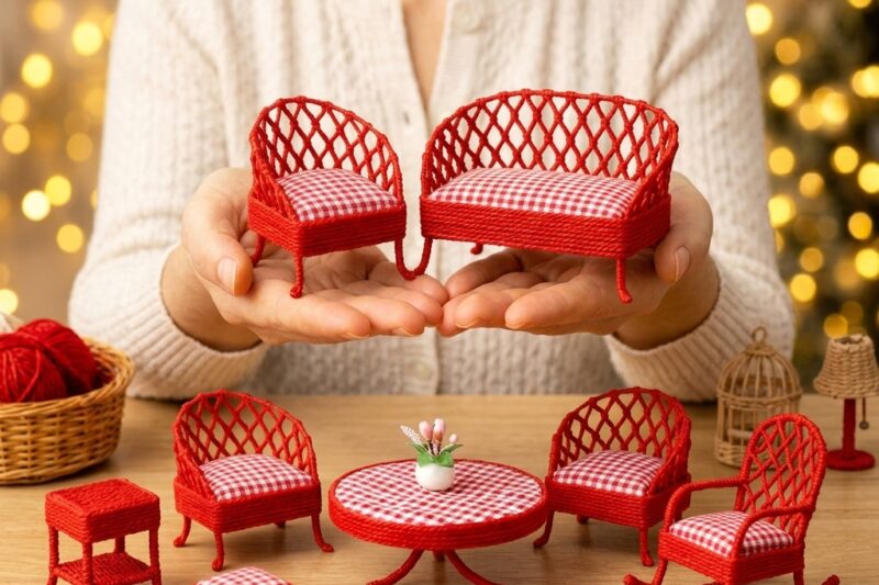 Make your own cute little table with a chair.: 10 Best Mini Furniture Ideas