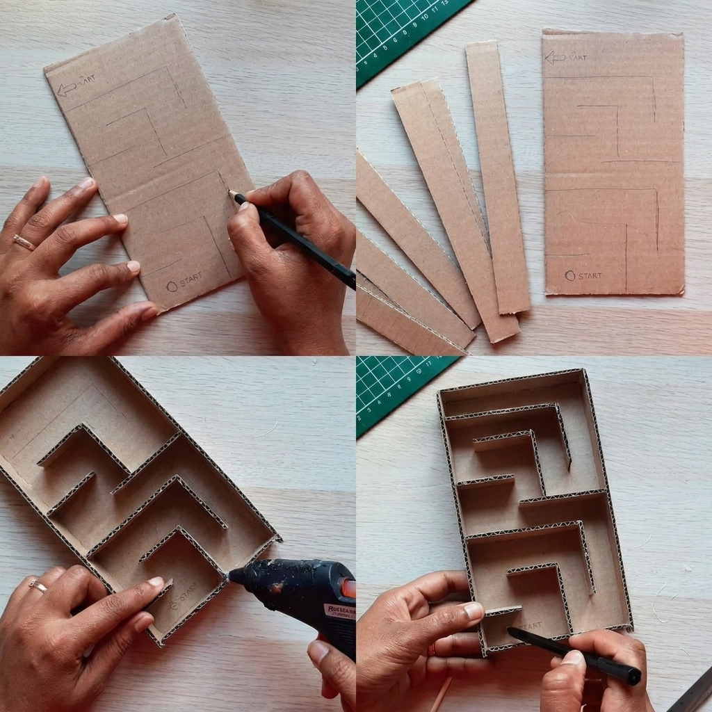 Making a maze game out of cardboard