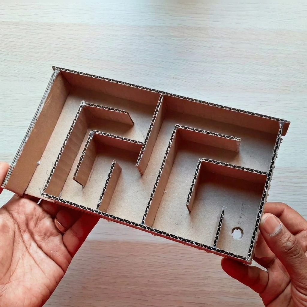 Making a maze game out of cardboard