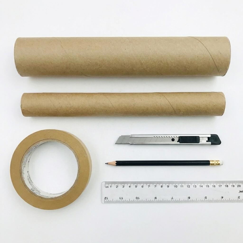 Making a telescope from paper rolls