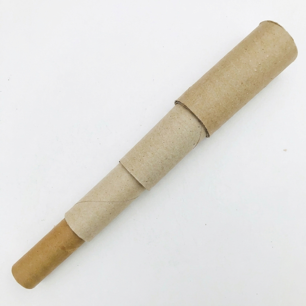 Making a telescope from paper rolls