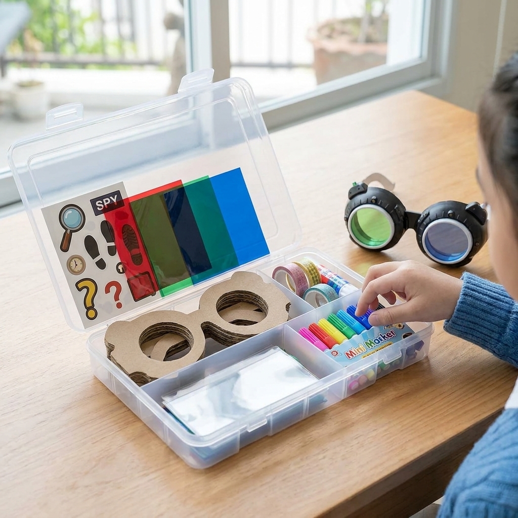 Making spy glasses for children
