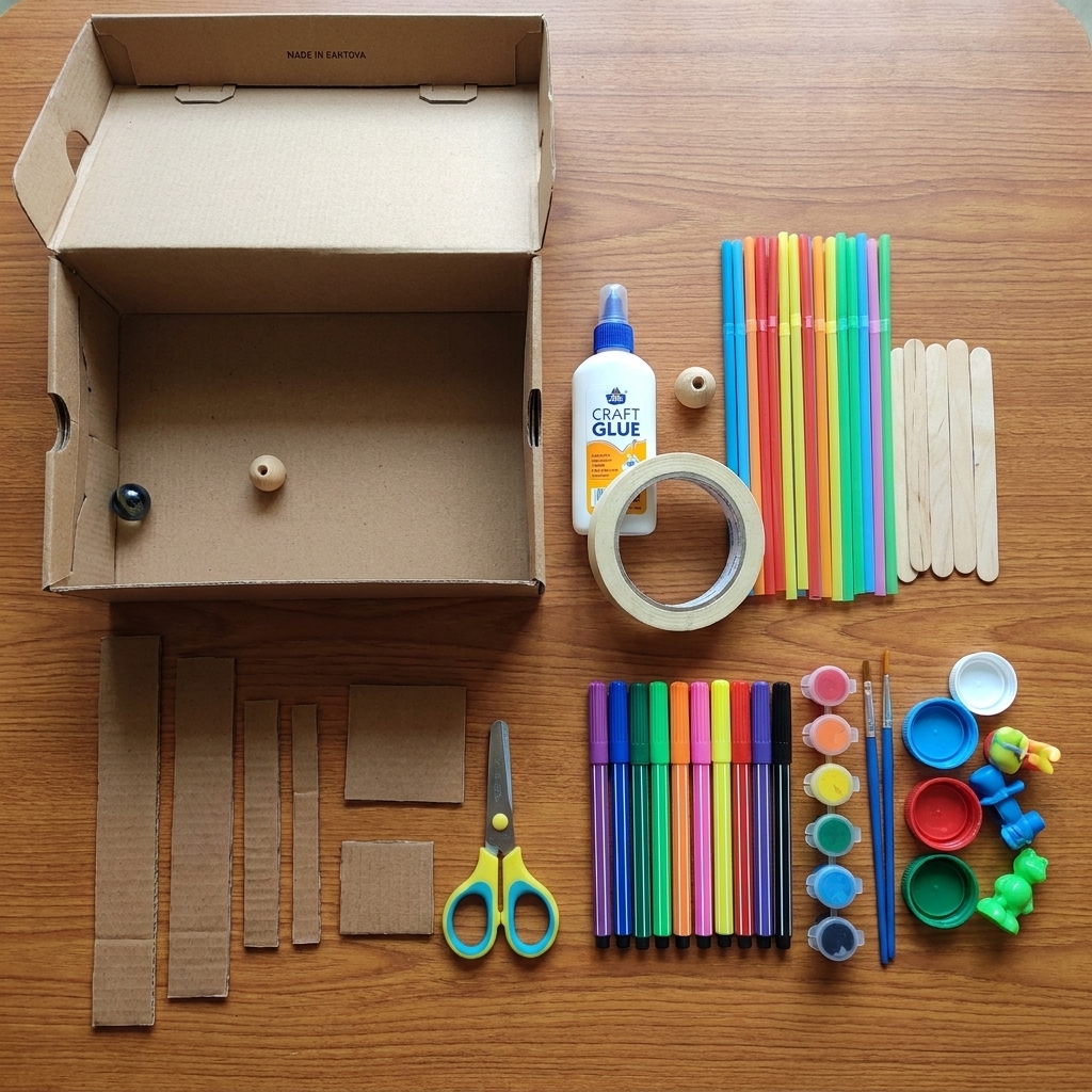 Create a ball maze inside a shoebox