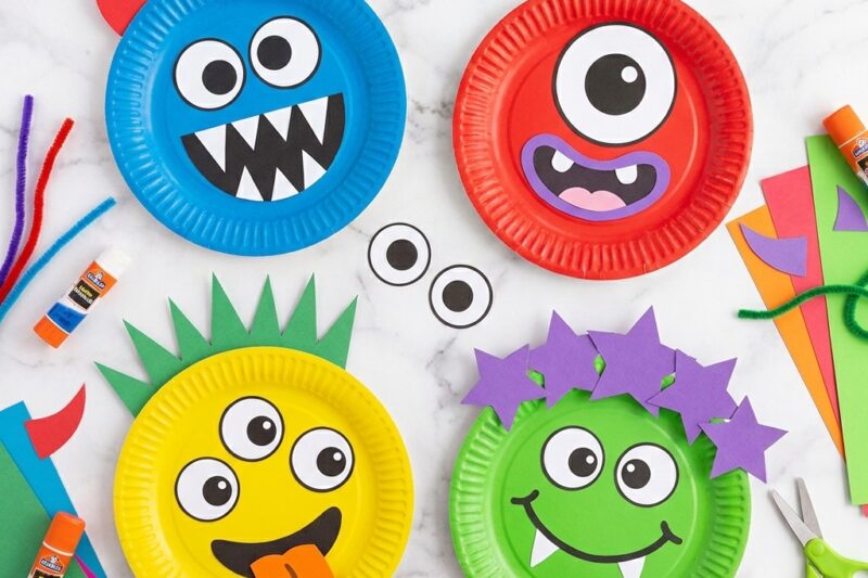 Monster masks made from paper plates 7 Best Easy Crafts