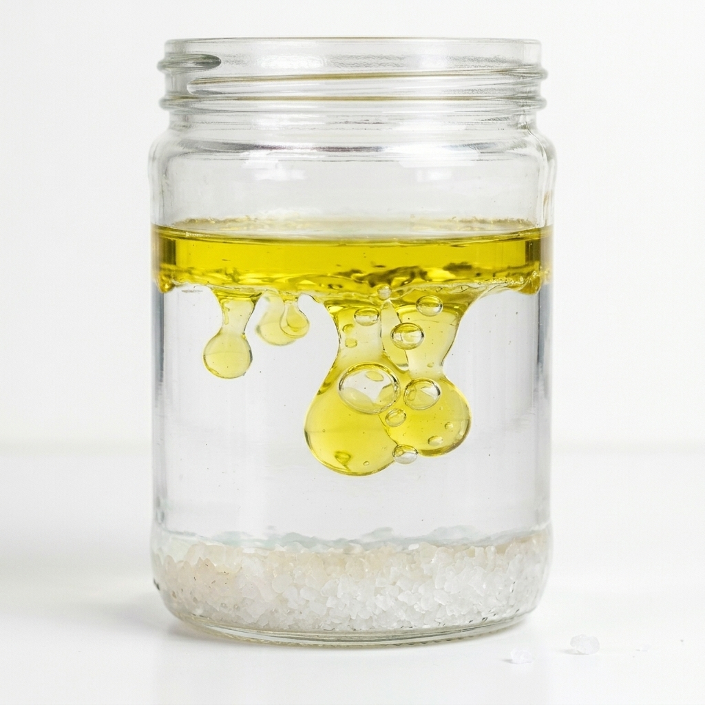 Oil and water experiment for children