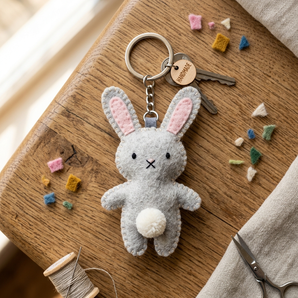 Project 1 Felt Bunny Keychain